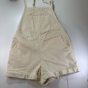 Billabong Wild Pursuit Corduroy Bib Shorts Overalls Women’s Size Small NWOT